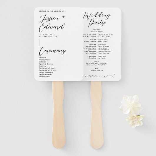 白黒旅程結婚式計画 ハンドファン (正面&裏面)