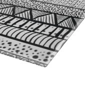 白黒族アフリカ模様 カッティングボード (角)