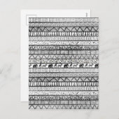 白黒族アフリカ模様 シーズンポストカード (正面/裏面)