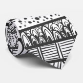 白黒族アフリカ模様 ネクタイ (ロール)