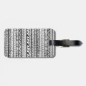 白黒族アフリカ模様 ラゲッジタグ (裏面横)