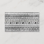 白黒族アフリカ模様 名刺 (裏面)