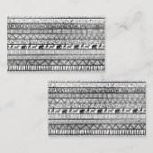 白黒族アフリカ模様 名刺 (正面/裏面)