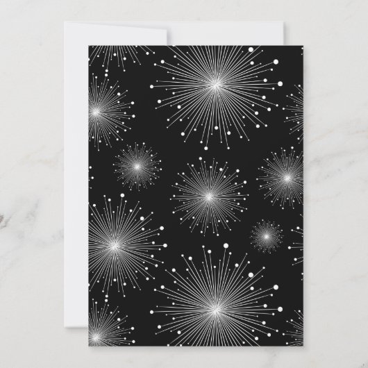 白黒日が差すことFireworks披露宴のみ 招待状 (裏面)