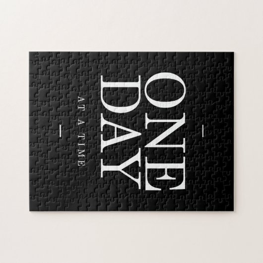 白黒日の勉強のやる気を起こさせるな引用文 ジグソーパズル (横)