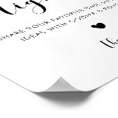 白黒日エレガント付の夜アイディア記号 ポスター (角)