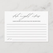 白黒日エレガント付JAR日の夜アイディア アドバイスカード (正面)