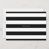 白黒日モダン付き日はっきりした付タイポグラフィ写真 セーブザデート (裏面)