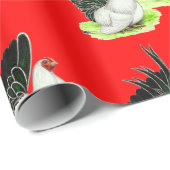 白黒日本のバンタム ラッピングペーパー (ロールコーナー)