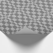 白黒日本のプリント ラッピングペーパー (角)