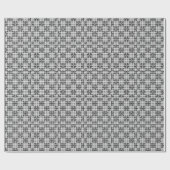 白黒日本のプリント ラッピングペーパー (フラット)