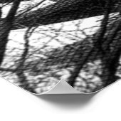 白黒日本の塔 ポスター (角)