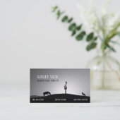 白黒日没ランドスケープ名刺 名刺 (スタンド正面)
