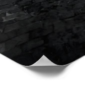 白黒旧市街イタリアンヴィンテージカー ポスター (角)