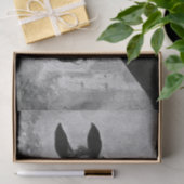 白黒旧式なヴィンテージの馬のイラストレーション 薄葉紙 (ギフト)