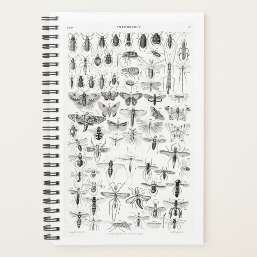 白黒昆虫虫 プランナー手帳 (正面)
