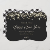 白黒星エレガントハッピーニューイヤーカード シーズンカード (正面/裏面)