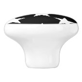 白黒星パターン陶磁器のノブ セラミックノブ (側面)