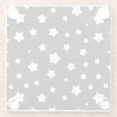 白黒星パターン ガラスコースター (裏面)