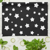 白黒星パターン キッチンタオル (折り畳み)
