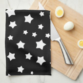白黒星パターン キッチンタオル (四つ折り)