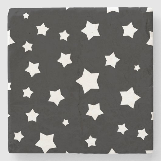 白黒星パターン ストーンコースター (正面)