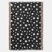 白黒星パターン スローブランケット (正面縦)