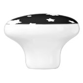 白黒星パターン セラミックノブ (側面)