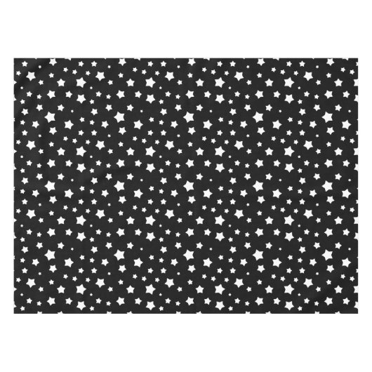 白黒星パターン テーブルクロス (正面(横))