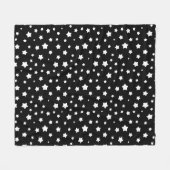 白黒星パターン フリースブランケット (正面(横))