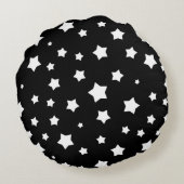 白黒星パターン ラウンドクッション (裏面)