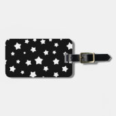 白黒星パターン ラゲッジタグ (正面横)
