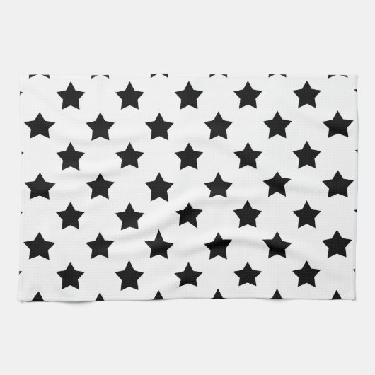 白黒星模様装飾品 キッチンタオル (横)