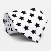 白黒星模様装飾品 ネクタイ (ロール)