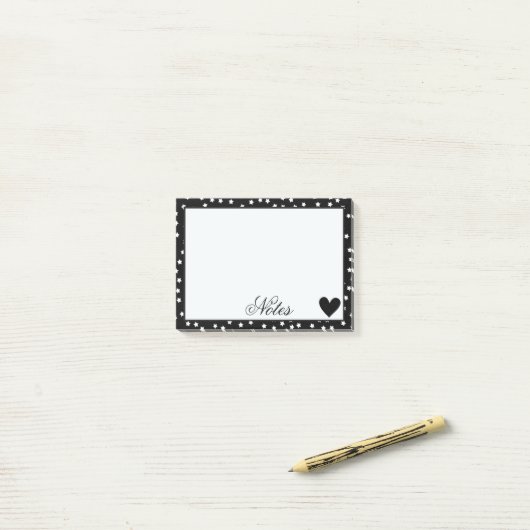 白黒星 ポストイット (デスク上)