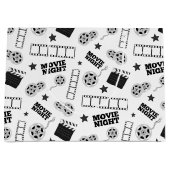 白黒映画の夜パーティー ラージペーパーバッグ (正面)