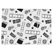 白黒映画の夜パーティー ラージペーパーバッグ (裏面)