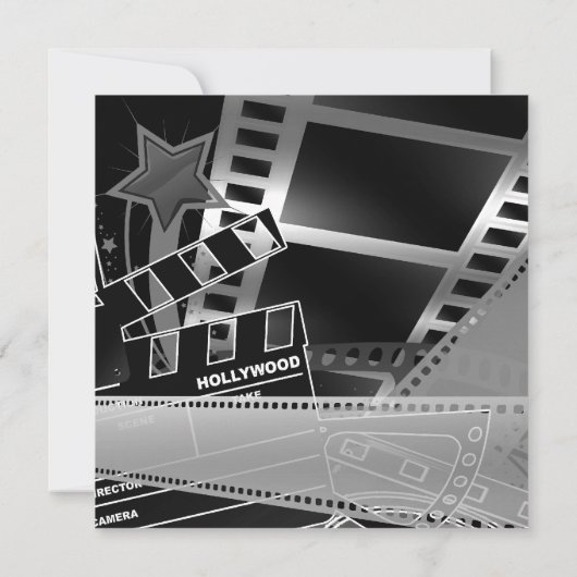 白黒映画スター生まれが誕生発表 案内状 (裏面)