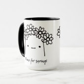 白黒春フローの時間 マグカップ (正面左)