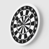 白黒時計 ラージ壁時計 (傾斜)