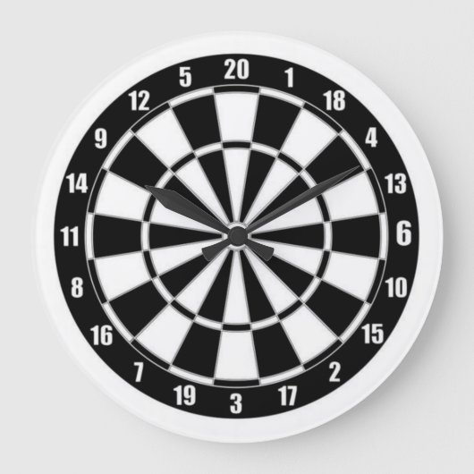 白黒時計 ラージ壁時計 (正面)