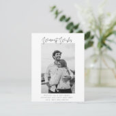 白黒暖かい願い写真クリスマス シーズンカード (スタンド正面)