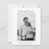 白黒暖かい願い写真クリスマス シーズンカード (正面)