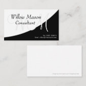 白黒曲線、モノグラム名刺 名刺 (正面/裏面)