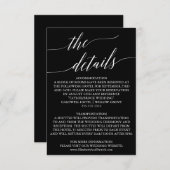 白黒書エレガント道詳細カード エンクロージャーカード (正面/裏面)