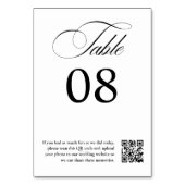 白黒書結婚のQRコード テーブルナンバー (正面)