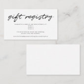 白黒書結婚品原簿 エンクロージャーカード (正面/裏面)