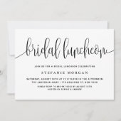 白黒書道かわいらしブライダル昼食会 招待状 (正面)