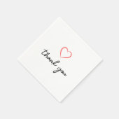 白黒書道サンキューナプキンズ スタンダードカクテルナプキン (角)