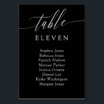 白黒書道テーブル番号ゲスト名 テーブルナンバー<br><div class="desc">黒エレガント白のテーブルカードと繊細な筆跡。ゲストの名前結婚を追加！</div>